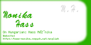 monika hass business card